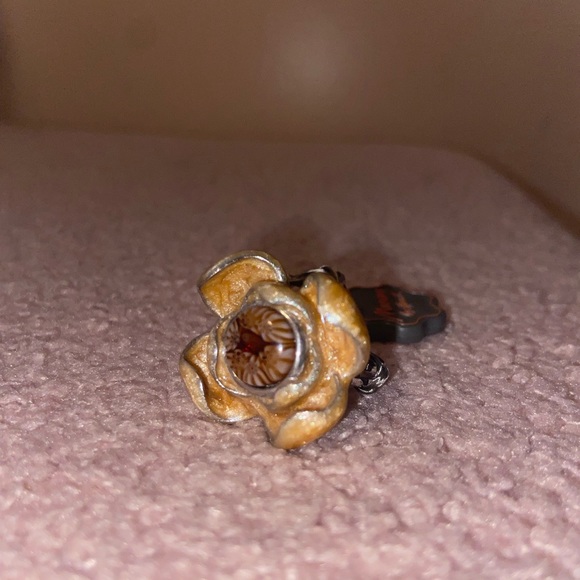 Peach Flower Statement Ring - Picture 2 of 3